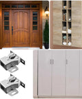 Heavy Duty Double Roller Cabinet Door Catch Stainless Steel Ball Bearing Push Latch for Drawers and Cupboards, silver finish