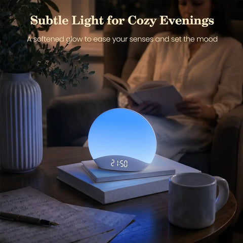 Rock Solid Sound Machine Paired With Sunrise Alarm Clock And Soothing Night Light For Chill Bedroom Upgrades Deep Sleep Cycles And Smooth Morning Wake Ups