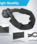 Hella Tough Heavy Duty Soft Shackles 57K Lbs Breaking Strength 1/2 X 22 Inch Polyethylene synthetic rigging with protective sleeves.