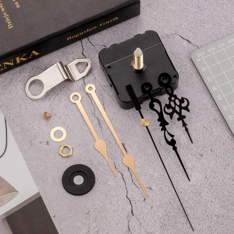 Two Pack Quartz Clock Movement Kit With Hands For DIY Wall Clocks Replacement Mechanism 31mm Shaft One And One Fifth Inch