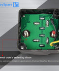 Internal view of Heavy Duty Workhorse 12V 140A Voltage Sensitive Relay For Dual Battery Systems with wiring and sealed components.