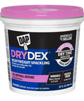 32 oz DryDex Dry Time Indicator Spackling tub for interior and exterior surfaces, pink on application, dries white.