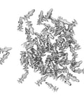 Tungsten Steel Threaded Tire Studs, 50 Pack showing multiple metal spikes for enhanced traction on icy roads.