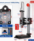 Real Deal Heavy Duty Arbor Press With 640 Kilogram Stamping Force And Ductile Cast Iron Base dimensions and design specifics.