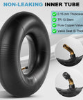 Built Tough 15x6.00-6 Inner Tubes with TR-87 bent valve for mowers and carts, shown with copper valve details, premium quality