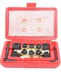 5/8 Inch T-Slot Eccentric Clamps Copper Kit Stud For Cnc Milling Machine Work Table open red case view