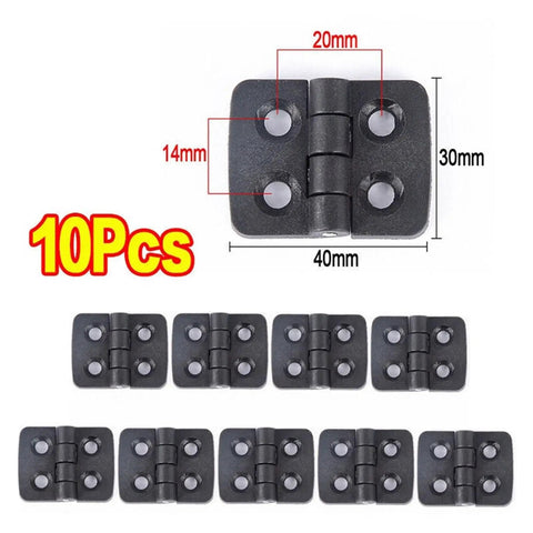 Ten Pack Nylon Plastic Butt Hinges For Boxes Cabinets Windows And Small Doors Lightweight Wear Resistant With Built In Bearings