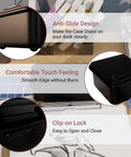 Small Metal Tool Box With Latch Portable Mini Steel Toolbox With features like anti-slide design, clip-on lock, black color