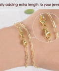 Double Lobster Claw Clasps Necklace Extender Silver 8 Piece Set installed on bracelet