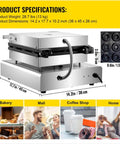 Shop Grade Electric Donut Maker With Nonstick Pan And Double Sided Heating, easy touch controls for cafes and busy kitchens.