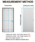 Measurement guide for Interior Accordion Folding Cellular Door Panels No Drilling Easy Install Space Saving Light Filtering