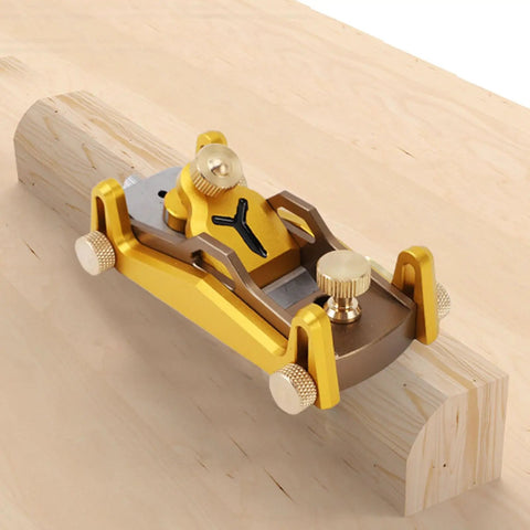 Precision Low Angle Hand Plane For Woodworking Rock Solid Adjustable Thickness Short Body Bench Planer With Durable Carbon Steel Blade on wood.