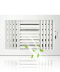 Three Way Plastic Ceiling And Wall Air Vent With Manual Adjuster For Home Office Bathroom And Toilet Duct Opening 10 By 6 Inches Adjustable Ceiling Register Vent Cover For Ductwork, shows air vent.