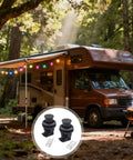 2 Pack Black Plastic Push To Close Latches With Embedded Push Button, 1.5 Inch Cabinet Locks For RVs And Camper Cupboards