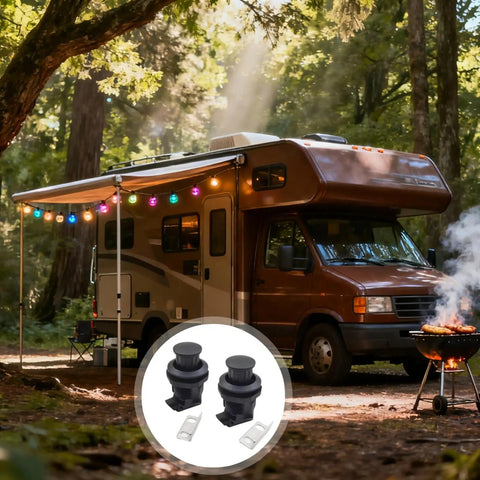 2 Pack Black Plastic Push To Close Latches With Embedded Push Button, 1.5 Inch Cabinet Locks For RVs And Camper Cupboards