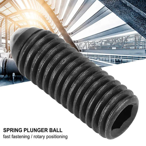 Heavy Duty M10 Threaded Ball Plungers 10 Pack Carbon Steel spring plunger ball for fast positioning in industrial applications.