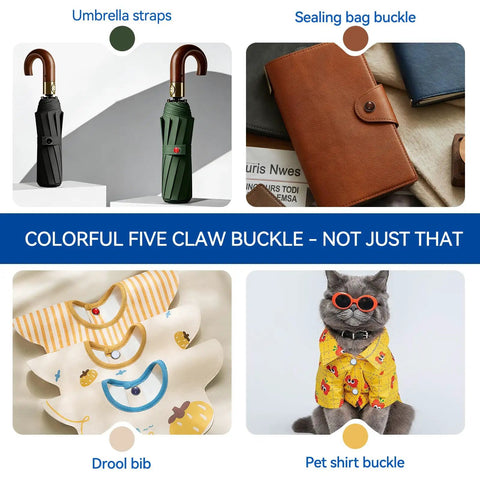 Fresh Threads Pearl Snap Button Kit With 5 Prong Fasteners And Heavy Duty Plier For Jacket Fix Ups Hat Bag DIY Repairs And Gotta Look Sharp Style Boosts In Bold Shades including umbrella straps and drool bibs.