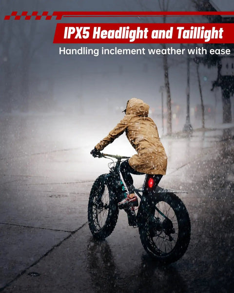 USB Rechargeable Bike Light Set For Front And Rear Use, Aluminum Headlight Taillight With IPX5 Waterproof Build, Six TG3 LEDs Expanding Reach By Fifty Percent, Three Light Modes, Up To Five Hours At Full Brightness, Ideal For Night Mountain Riding