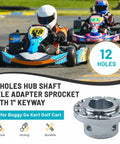Beefy Steel Hub Shaft Axle Adapter Sprocket Twin Six Hole Build That Will Drop Right Into Your Go Kart Or Golf Cart With One Inch Keyway for smooth power transfer.