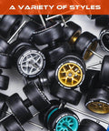1/64 Scale Diecast Car Wheels And Tires Set Mixed Random Realistic Wheel Rims With Printed Detail For Customizing Cars Variety Pack