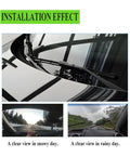 Rock Solid Heavy Duty 26 Plus 22 Inch Wiper Blades Set Of 2 Beat The Elements showing clear view in snow and rain.
