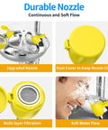 Heavy Duty Combination Emergency Eye Wash Shower Station Forged From Bonafide 304 Stainless Steel For Workplace Safety Wall Mounted Combo Package Ships With Bold Warning Sign Straight Out The Box Ready To Go Anytime, featuring upgraded yellow nozzle and filtration.