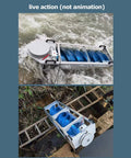 Archimedes Spiral Hydraulic Generator 1500W Portable Water Turbine With Magnetic Levitation Core in flowing water setup
