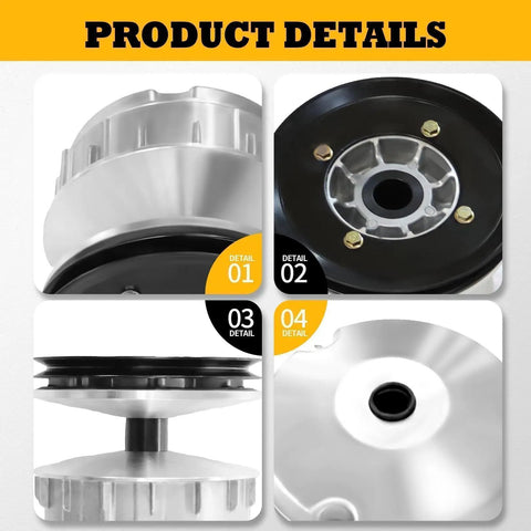 Drive Clutch For TXT And RXV Golf Carts 2010 And Up beefed up heavy duty replacement part, four product detail views