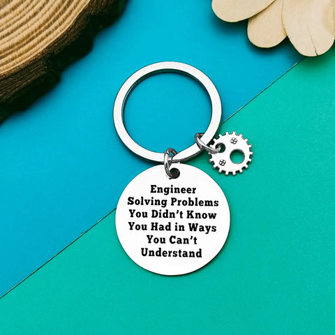 Engineering Student Keychain Gift For Engineers And Builders Mechanical Theme Construction Nerds Graduation Teacher Appreciation