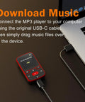64GB Clip MP3 Player With Bluetooth Five Point Three For Running Voice Recorder FM Radio AB Repeat connected to a laptop