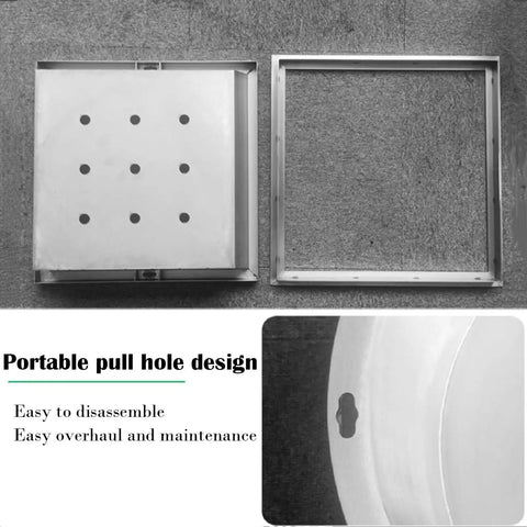 Hidden Street Ready Stainless Steel Manhole Covers For Lawn And Green Belts 12 To 40 Inches, square lid, slip resistant