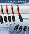 SAE To DC Power Adapter Kit 2 Pack For Solar Panels To 5.5 X 2.1mm Barrel Connectors with various outputs.