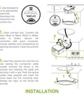 Installation guide for Six Inch LED Recessed Downlight Kit 15W Dimmable Canless Wafer Round Slim Panel White Five Color Temps 2700K To 5000K IC Rated J Box UL Energy Star 6 Pack