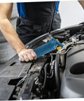 Mechanic using Mini Grease Gun 80cc With Locking Nozzle Manual Lubrication Tool under car hood