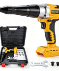 Cordless Rivet Gun Tool 20V Max Battery Compatible Brushless Automatic Rivet Gun For 1/8 5/32 3/16 Inch Rivets with case