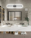 31.49 Inch LED Bathroom Vanity Light Matte Black With Acrylic Lens Modern Wall Mount Bath Fixture 6000K Cool White