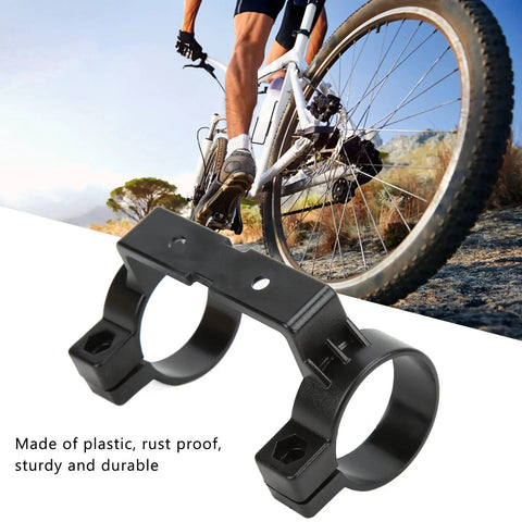 Electric Bike LCD Display Holder Bracket With Screws for LCD3 and LCD3U shown with cyclist in background