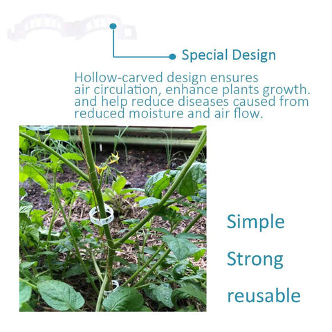 Garden Trellis Kit With 10 Roller Hooks And 100 Tomato Clips For Plants Tomatoes Vines And Flowers In Greenhouses Or Outdoor Beds, Super Sturdy Plant Support System For Quick No Fuss Growth