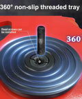 Premium Heavy Duty 22000 Lbs Machinery Skate Dolly With 360 Degree Rotation And Badass Smooth Polyurethane Wheels For Heavy Hitter Warehouse Moving - close-up of 360° non-slip threaded tray.