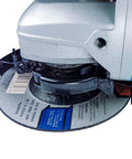 Close-up of grinder with 10 Pack 4-1/2 Inch Cut Off Wheels For Metal And Stainless Steel Aggressive Cutting For 4-1/2 Inch Grinders