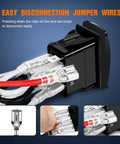 7 Pin Momentary DPDT Rocker Switch On Off On Waterproof 12V 20A 24V 10A With Jumper Wires For Winch Trucks RVs Boats Cars Blue Heavy Duty Panel Mount For Auto Off Road Marine Applications, black panel mount switch with jumper wires