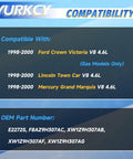 Compatibility chart for Electric Fuel Pump Module Assembly With Sending Unit For 1998-2000 Ford Crown Victoria, Lincoln Town Car, Mercury Grand Marquis V8 4.6L Replacement E2272S Compatible In Tank Fuel Pump Kit For Smooth Starts And Reliable Fuel Delivery