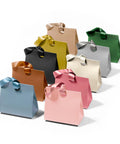 Mini Gift Bags With Ribbon Handles Set Of 10 Assorted Colors For Party Favors And Gift Wrapping displayed in various hues