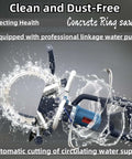 8800W Brushless Electric Circular Saw for Reinforced Concrete and Masonry Cuts with 270mm Depth and Dust Free Operation, featuring water supply system.