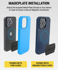 MagicPlate installation for Magnetic Car Phone Mount For Dashboard With 360 Degree Swivel Head And Super Grippy Hold.