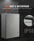 Heavy Duty Workhorse Electrical Enclosure Box Solid Cold Rolled Steel Junction Cabinet with IP66 waterproof seal in rain.