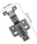 Front view of 4 Pack Black Hydraulic Soft Close Cabinet Hinges for Kitchen Cabinets European Style Inset Aluminum Frame