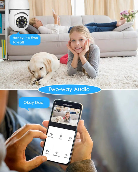 Light Bulb Security Camera With 360 Degree PTZ Wireless Indoor Outdoor WiFi 2 4G Home Surveillance In E27 Base Motion Detection Alarm And Two Way Audio For Real Time Alerts No Fuss Plug And Play Setup