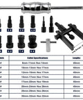 13 Piece Motorcycle Blind Bearing Puller Tool Kit With Slide Hammer And Expandable Collets 8mm Through 32mm for Bikes
