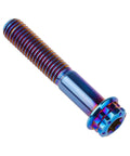 Titanium Flange Bolts 12 Point Head M10 X 40mm Pack Of 4 Burnt Blue Grade 5 Titanium Alloy, 1.25mm Pitch, 16mm Flange